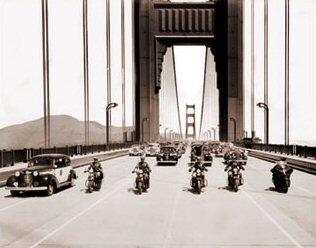 Vintage Photograph of Opening Day of the Golden Gate Bridge