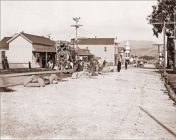 Vintage Photograph of Half Moon Bay - Road Construction