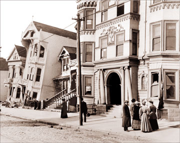 Vintage Photograph of Howard St. after the Earthquake