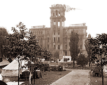 Vintage Photograph of Hall of Justice in ruins