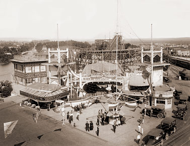 Vintage Photograph of Venice Roller Coaster