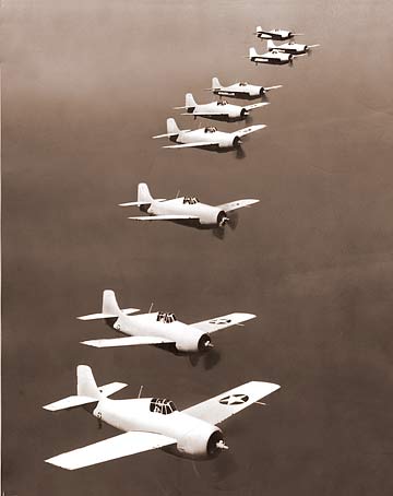 Vintage Photograph of 4F4 Aircraft Carrier Fighters