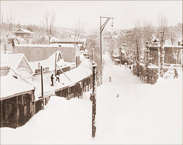 Vintage Photograph of Grass Valley after a Snow