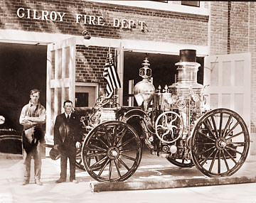 Vintage Photograph of Gilroy Fire Dept.