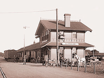 Vintage Photograph of Mountain View Railroad Station
