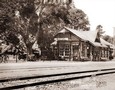 Vintage Photograph of Menlo Park Railroad Station