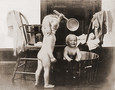 Vintage Photograph of Morning Bath